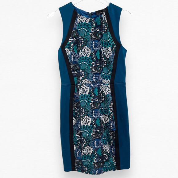 Adelyn Rae Pencil Sheath Bodycon Dress Crochet Geometric Lace Overlay NWOT - Picture 11 of 11